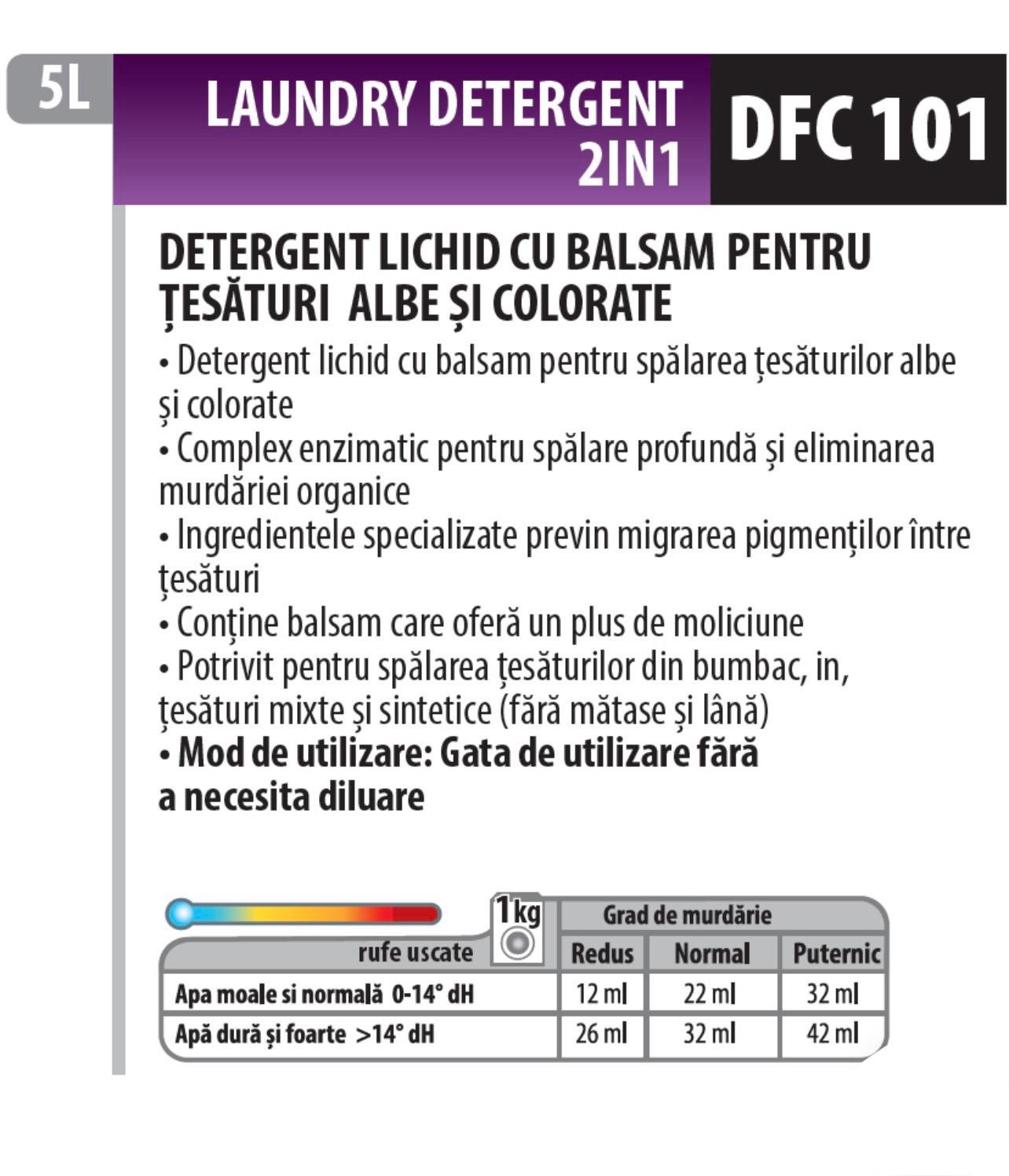 Detergent lichid cu balsam floral și complex multi-enzimatic 5L, Medix Professional - Image 2